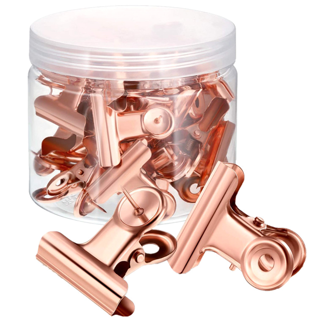 30 Pcs Rose Gold Decor Thumbtack Clip Push Pin Clips Cork Board